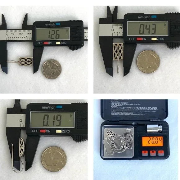 Silpada Sterling Silver Paisley Open Scroll Pendant Necklace & Earrings Set 20" - Picture 10 of 16